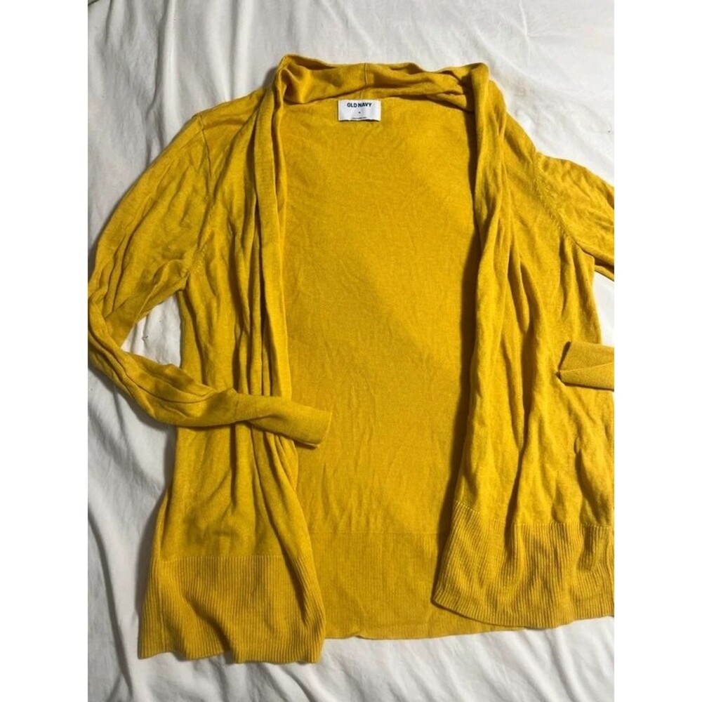 Women’s old navy yellow sweater cardigan shawl size X-Large fall